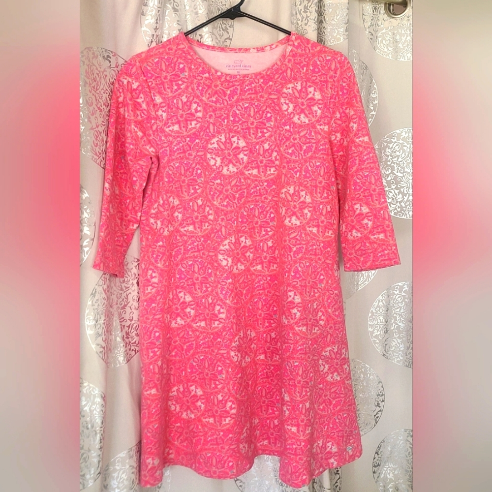 Vineyard Vines girls XL 16 pink dress